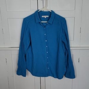 Xirena Blue Cotton Gauze Long Sleeve